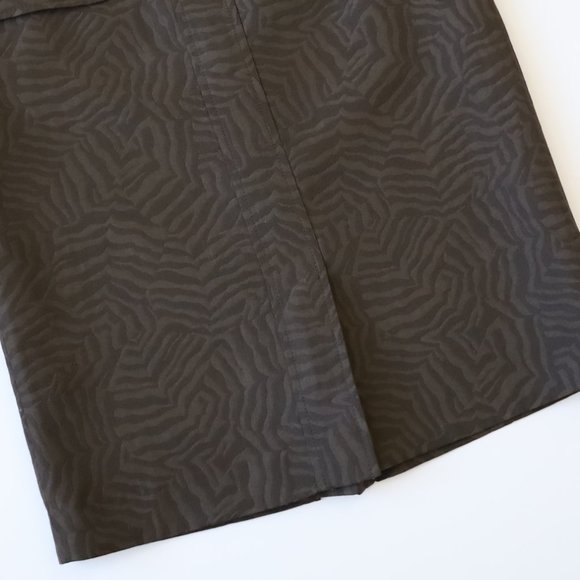 ANN TAYLOR Size 6 Brown Career Skirt Zebra Print - Picture 4 of 8